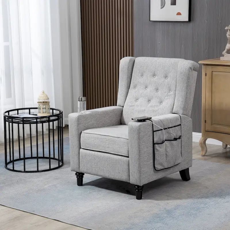 Fauteuil inclinable avec dossier capitonné