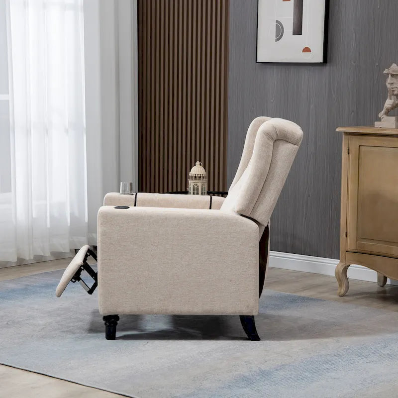 Fauteuil inclinable avec dossier capitonné