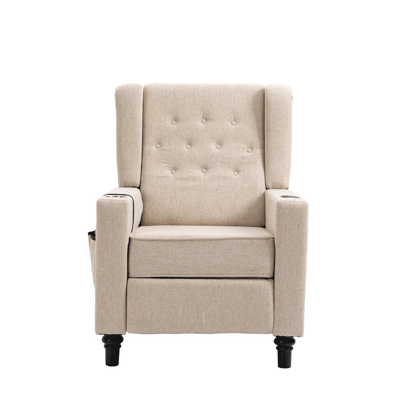 Fauteuil inclinable avec dossier capitonné