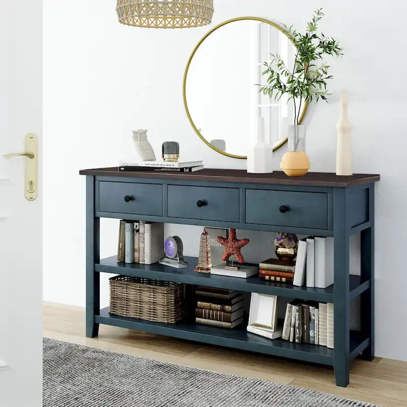 Console avec 2 étagères ouvertes – 16,00 x 50,00 x 30,00