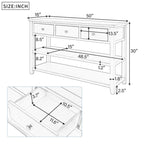Console avec 2 étagères ouvertes – 16,00 x 50,00 x 30,00