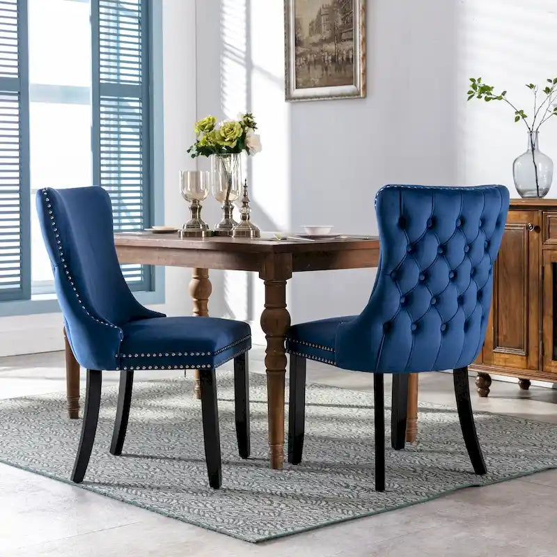 Chaise de salle à manger A&A Furniture à dossier haut et accoudoirs rembourrés