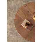 Table basse ronde rétro moderne avec pieds croisés