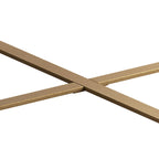 Table basse ronde rétro moderne avec pieds croisés