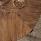 Table basse ronde rétro moderne avec pieds croisés