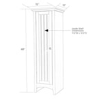 Garde-manger de cuisine OS Home and Office blanc à une porte