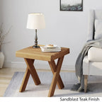 Esmeralda Farmhouse Acacia Wood Side Table by Christopher Knight Home