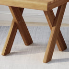 Esmeralda Farmhouse Acacia Wood Side Table by Christopher Knight Home