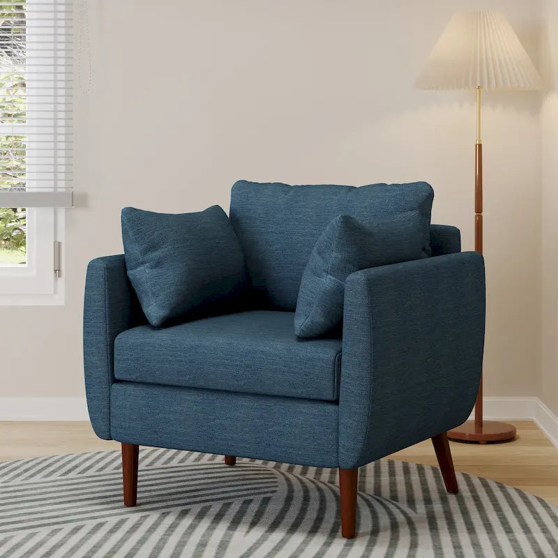 Fauteuil club capitonné Gould avec coussins décoratifs par Christopher Knight Home