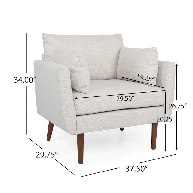 Fauteuil club capitonné Gould avec coussins décoratifs par Christopher Knight Home