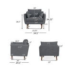 Fauteuil club capitonné Gould avec coussins décoratifs par Christopher Knight Home