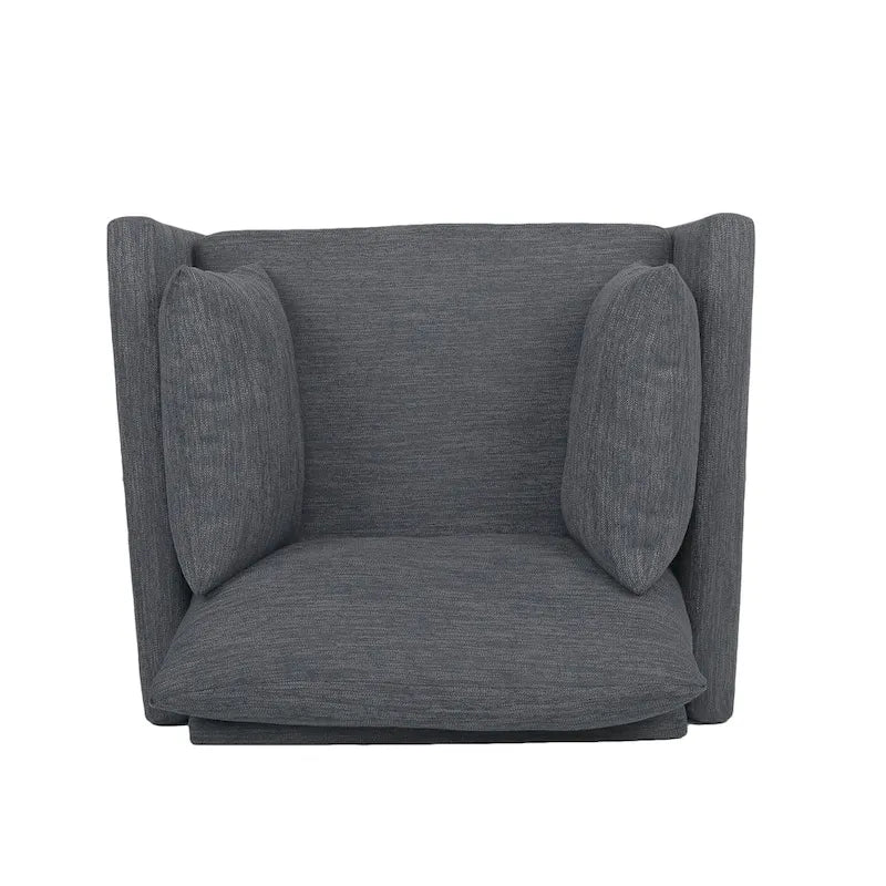 Fauteuil club capitonné Gould avec coussins décoratifs par Christopher Knight Home