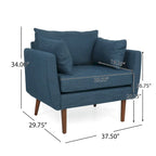 Fauteuil club capitonné Gould avec coussins décoratifs par Christopher Knight Home