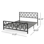 Cadre de lit plateforme moderne King-size Claudia par Christopher Knight Home
