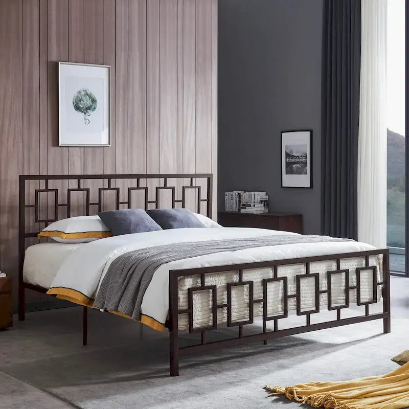 Cadre de lit plateforme moderne King-size Claudia par Christopher Knight Home