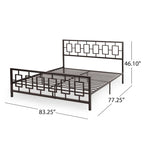 Cadre de lit plateforme moderne King-size Claudia par Christopher Knight Home