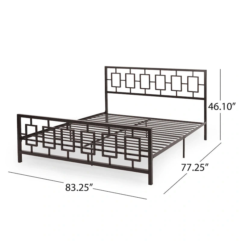 Cadre de lit plateforme moderne King-size Claudia par Christopher Knight Home