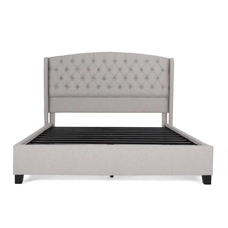 Costello Upholstered Tufted Fabric Queen Bed Set by Christopher Knight Home