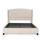 Costello Upholstered Tufted Fabric Queen Bed Set by Christopher Knight Home