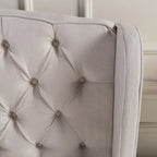 Costello Upholstered Tufted Fabric Queen Bed Set by Christopher Knight Home