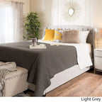 Costello Upholstered Tufted Fabric Queen Bed Set by Christopher Knight Home