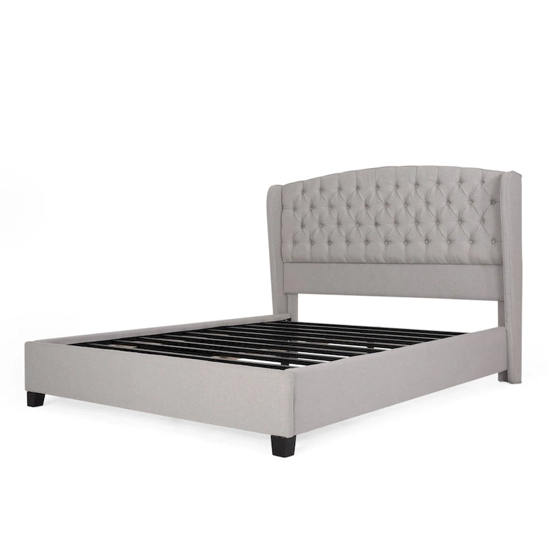 Costello Upholstered Tufted Fabric Queen Bed Set by Christopher Knight Home