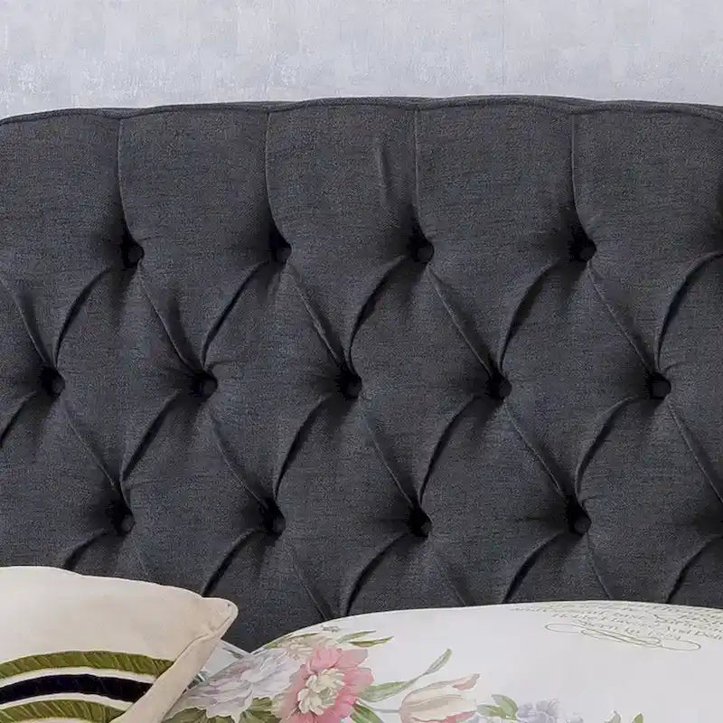Costello Upholstered Tufted Fabric Queen Bed Set by Christopher Knight Home