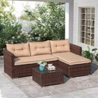 Sunsitt 3pc Steel Wicker Outdoor Patio Sofa Set