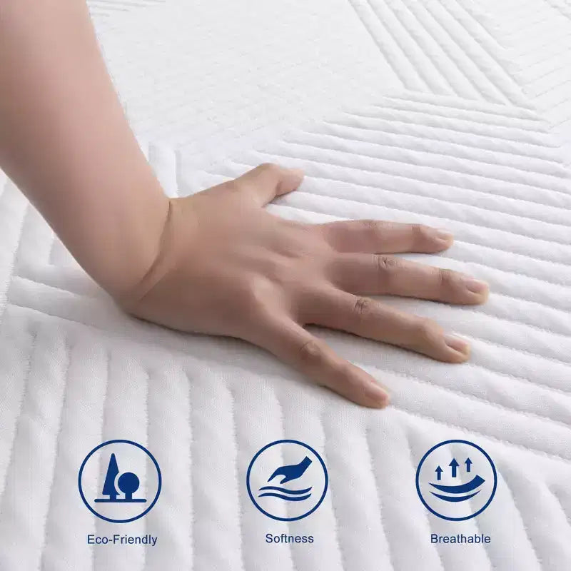 Wuleitex Memory Foam Mattress, 10 Inch Bed Mattress in A Box with Cooling Gel,Pressure Relief with Medium Firm Support,