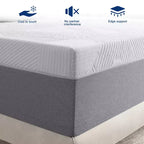 Wuleitex Memory Foam Mattress, 10 Inch Bed Mattress in A Box with Cooling Gel,Pressure Relief with Medium Firm Support,