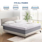Wuleitex Memory Foam Mattress, 10 Inch Bed Mattress in A Box with Cooling Gel,Pressure Relief with Medium Firm Support,
