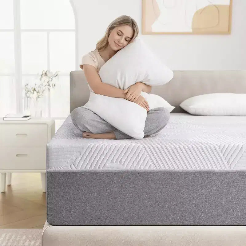Wuleitex Memory Foam Mattress, 10 Inch Bed Mattress in A Box with Cooling Gel,Pressure Relief with Medium Firm Support,