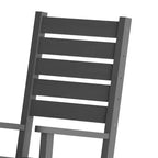 Emma and Oliver 3-Piece Indoor/Outdoor Set with 2 Modern-Style Rocking Chairs with Matching End Table for All-Weather Use