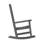 Emma and Oliver 3-Piece Indoor/Outdoor Set with 2 Modern-Style Rocking Chairs with Matching End Table for All-Weather Use