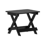 Emma and Oliver 3-Piece Indoor/Outdoor Set with 2 Modern-Style Rocking Chairs with Matching End Table for All-Weather Use