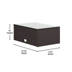Merrick Lane Canapé d'angle en rotin synthétique tout temps avec table basse et coussins inclus