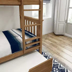 Plank+Beam Solid Wood Twin over Twin Bunk Bed with Storage Trundle for Adults/Kids