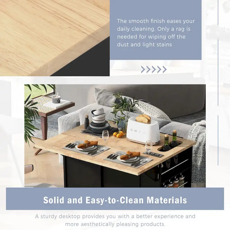 Kitchen Island with Power Outlet