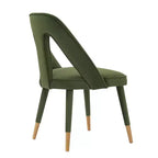 Neda Modern Velvet Upholstered Dining Chair - Manhattan Comfort