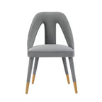 Neda Modern Velvet Upholstered Dining Chair - Manhattan Comfort