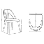 Neda Modern Velvet Upholstered Dining Chair - Manhattan Comfort