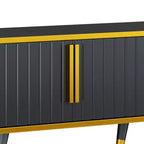 78.8 Minimalism TV Stand with Open Storage Shelf for TVs Up to 85'', Practical Media Console with a Drawer and 2 Cabinets, 4L-ModernLuxe