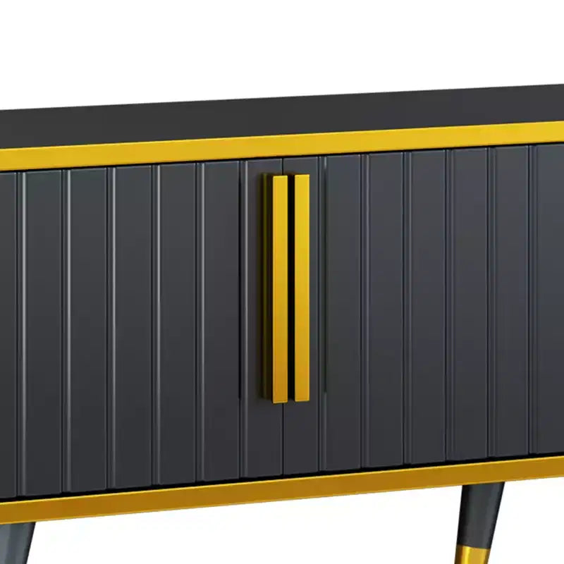 78.8 Minimalism TV Stand with Open Storage Shelf for TVs Up to 85'', Practical Media Console with a Drawer and 2 Cabinets, 4L-ModernLuxe