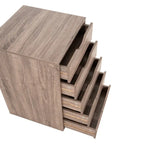 5 Drawers Chest, Wood Storage Dresser with Wheels, Craft Storage Organizer and Storage Drawer Office Drawer Unit