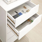 5 Drawers Chest, Wood Storage Dresser with Wheels, Craft Storage Organizer and Storage Drawer Office Drawer Unit