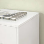 5 Drawers Chest, Wood Storage Dresser with Wheels, Craft Storage Organizer and Storage Drawer Office Drawer Unit