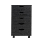 5 Drawers Chest, Wood Storage Dresser with Wheels, Craft Storage Organizer and Storage Drawer Office Drawer Unit