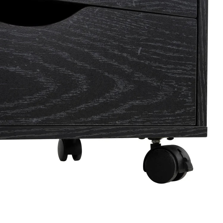 5 Drawers Chest, Wood Storage Dresser with Wheels, Craft Storage Organizer and Storage Drawer Office Drawer Unit