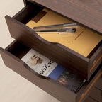 5 Drawers Chest, Wood Storage Dresser with Wheels, Craft Storage Organizer and Storage Drawer Office Drawer Unit