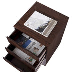 5 Drawers Chest, Wood Storage Dresser with Wheels, Craft Storage Organizer and Storage Drawer Office Drawer Unit